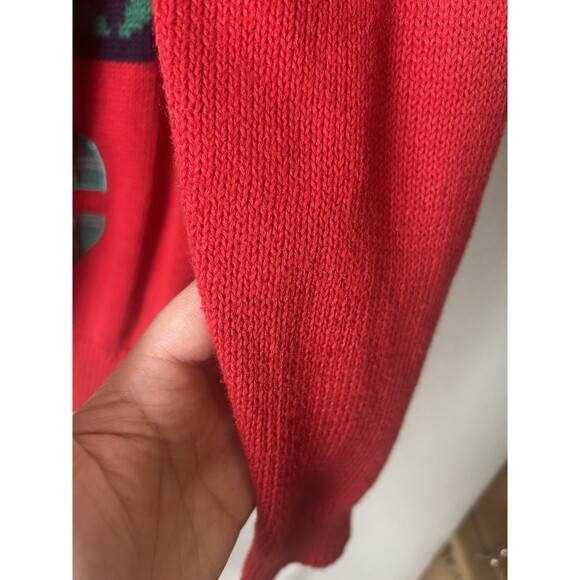 VTG Susan Bristol Cardigan Sweater 90s Teacher Apple Flowers Cottagecore Sz M - Picture 10 of 14